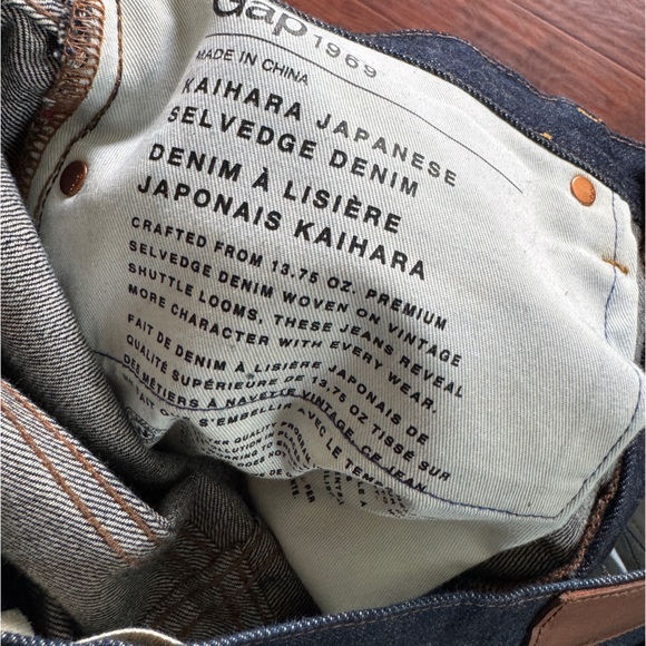 GAP 1969 Slim Fit Kaihara Selvedge Denim Pant 34 x 30 - Picture 8 of 9